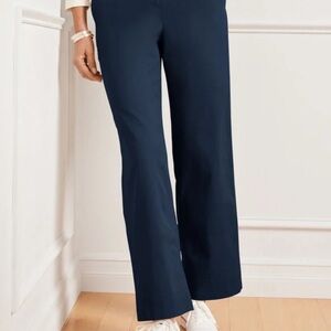 Talbots Navy 14p Wide Leg Chino